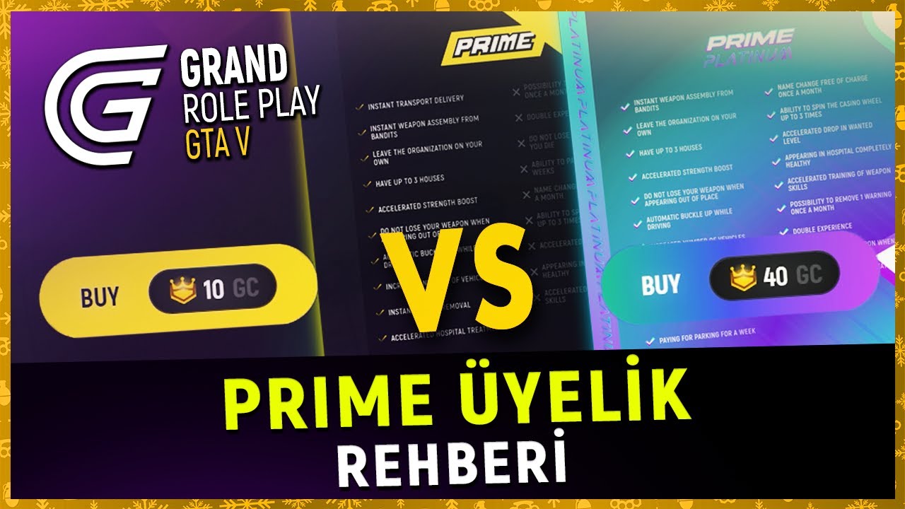 GRAND RP - PRIME ÜYELİK REHBERİ (Ne İşe Yarar? & Farklılıkları)