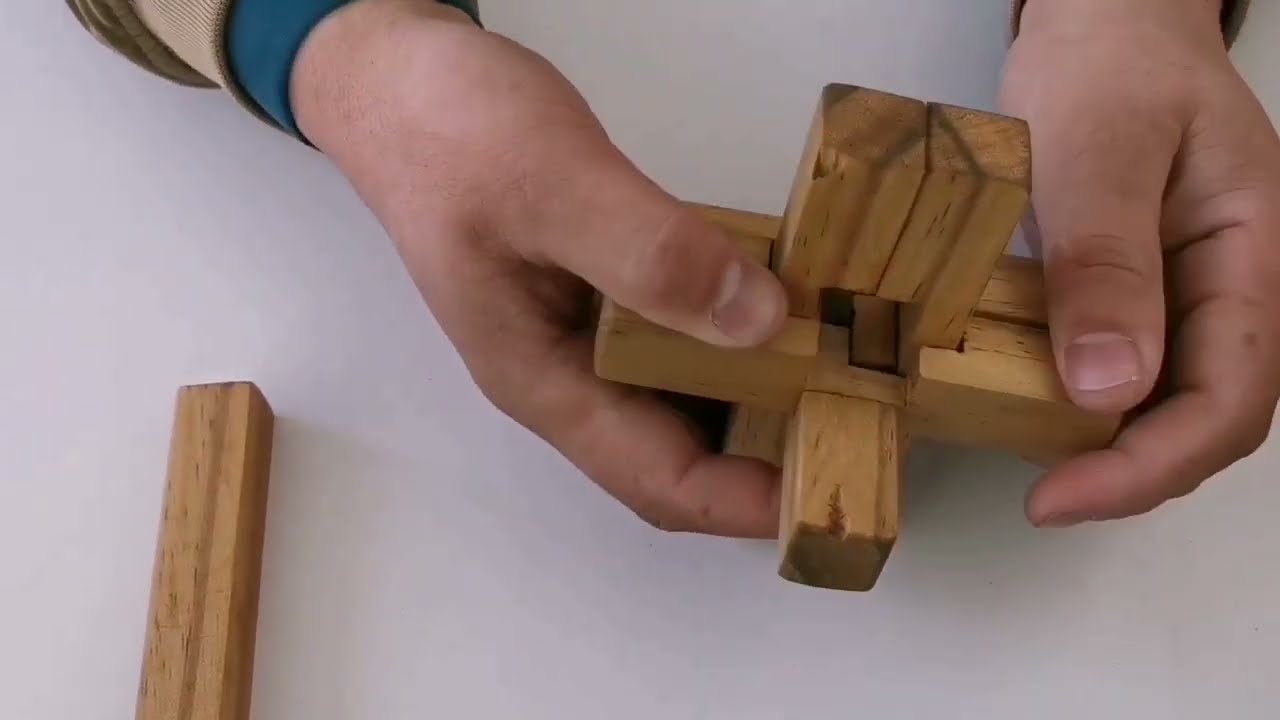 Handmade DIY Wooden Game - Luban Lock
