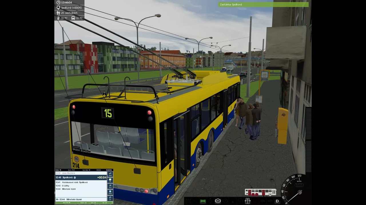 Simt - Linka 15 (Nov&eacute; Z&aacute;mky - Městsk&eacute; L&aacute;zně) &Scaron;koda 28Tr Arriva Teplice #214