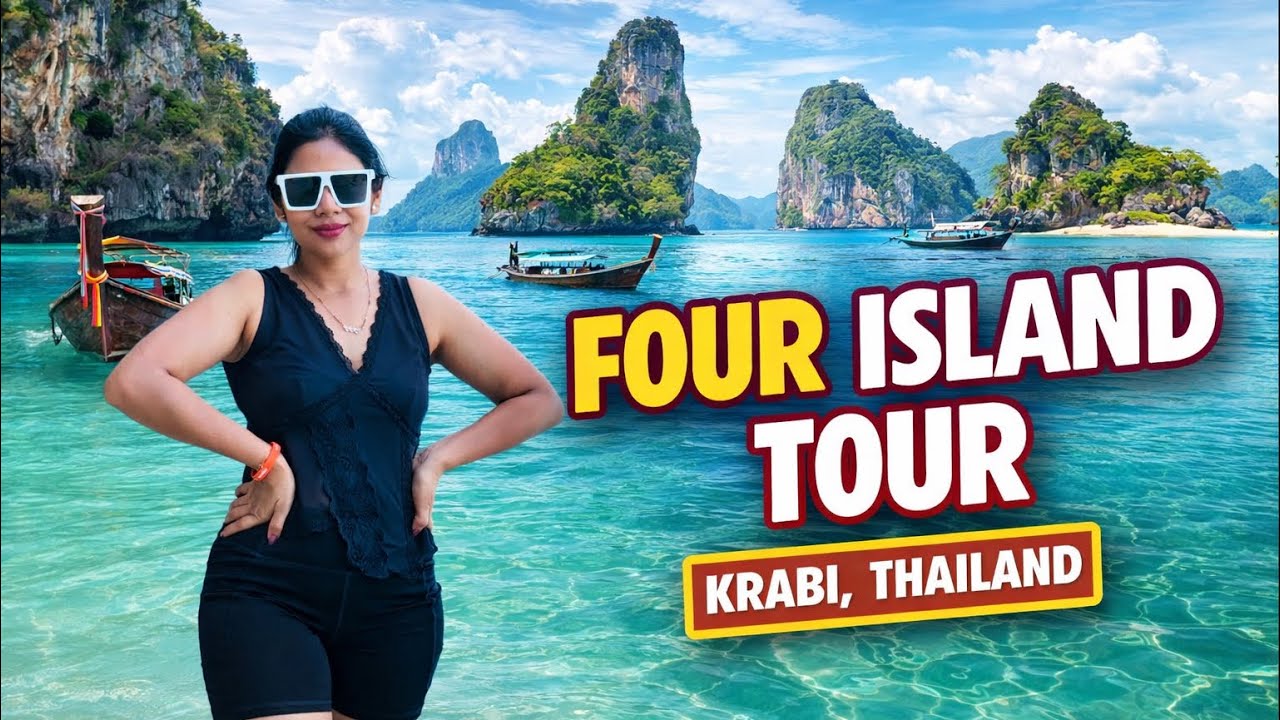 Krabi Day 2 🇹🇭 | 4 Island Tour in Thailand 🏝️ Unreal Beauty! (Hindi Vlog)