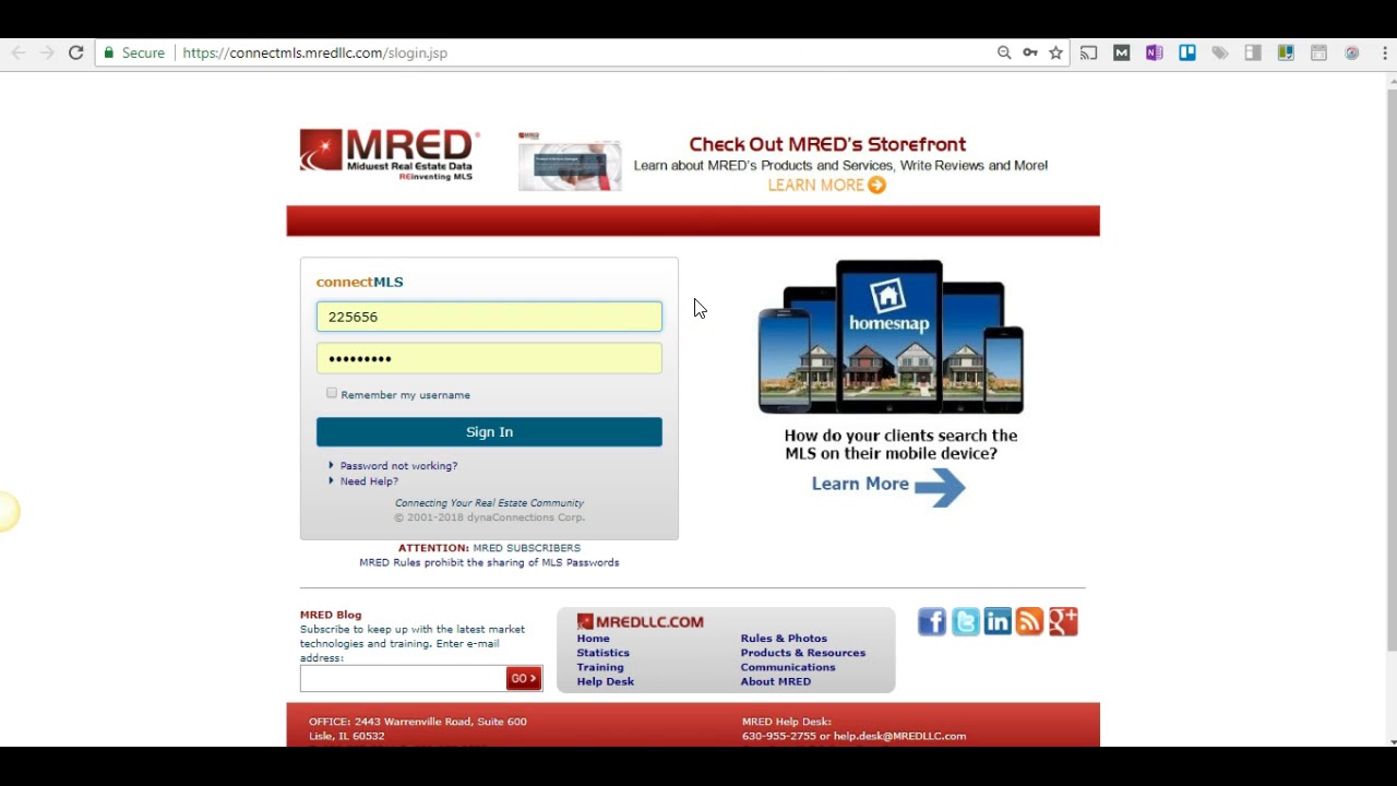 How to Login to the MLS MRED ConnectMLS System