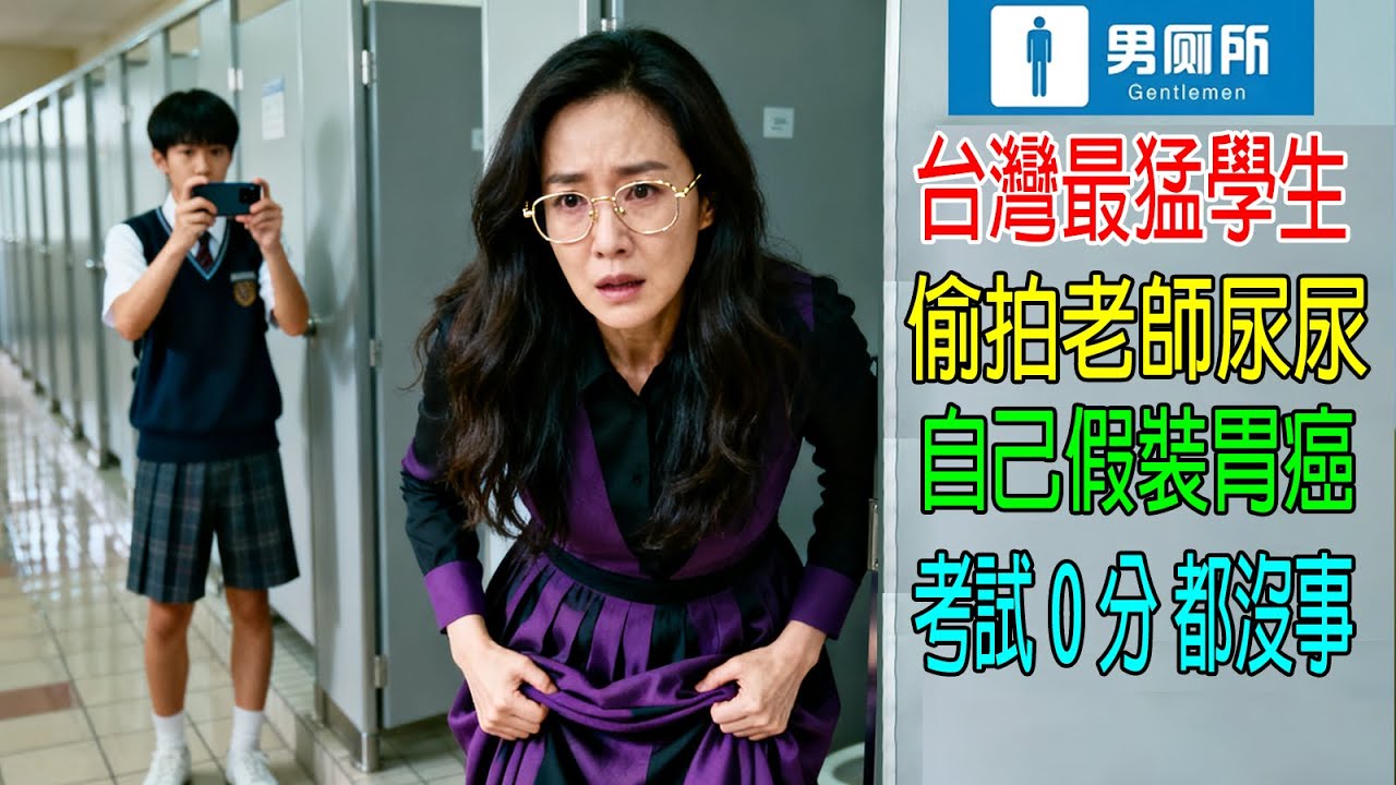 台灣最猛學生，偷拍老師尿尿，自己假裝胃癌，考試0分都沒事！校長都繞著他走