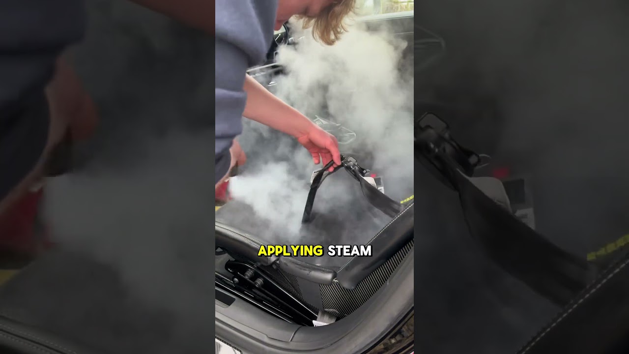 Cleaning alcantara/racetex and leather seats. #detailing #valeting #carvaleting #mobiledetailing