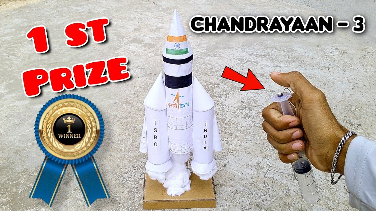 Chandrayaan-3 working model - Chandrayaan project for school - Rocket launching Science Project