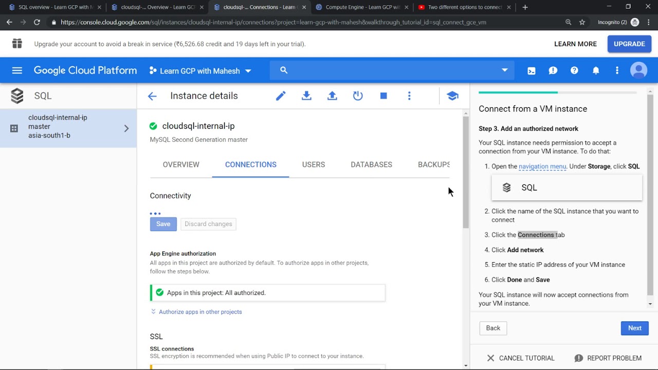 How to connect a CloudSQL instance with ONLY Private IP?