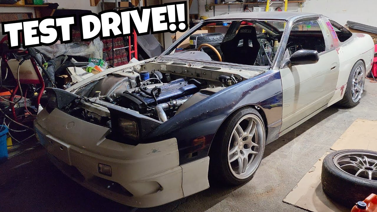 Initial Shake Down in my Project 240sx! + Glass Install!