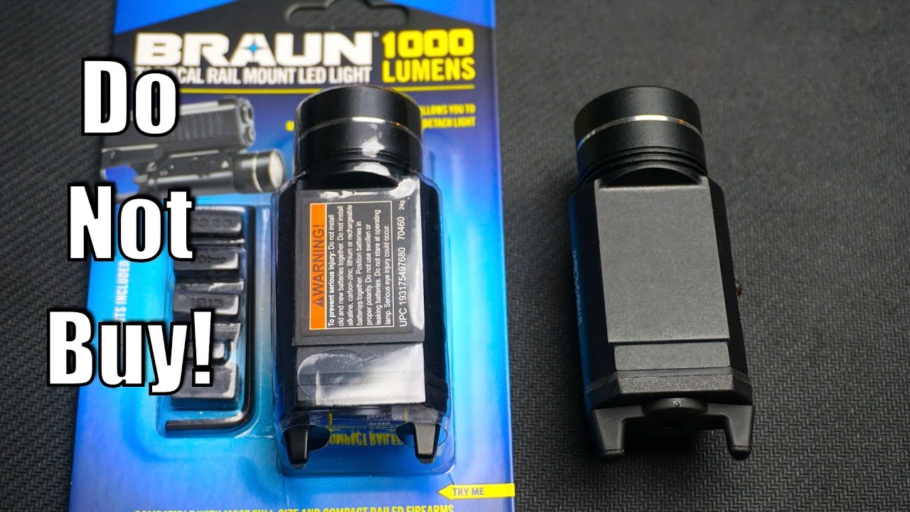 Braun Weapon Light Epic Fail! (Harbor Freight)