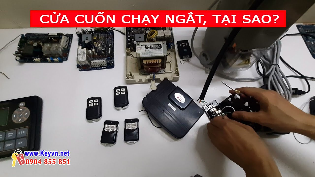 Hướng dẫn sửa cửa cuốn chạy ngắt, không duy trì trạng thái | www.keyvn.net