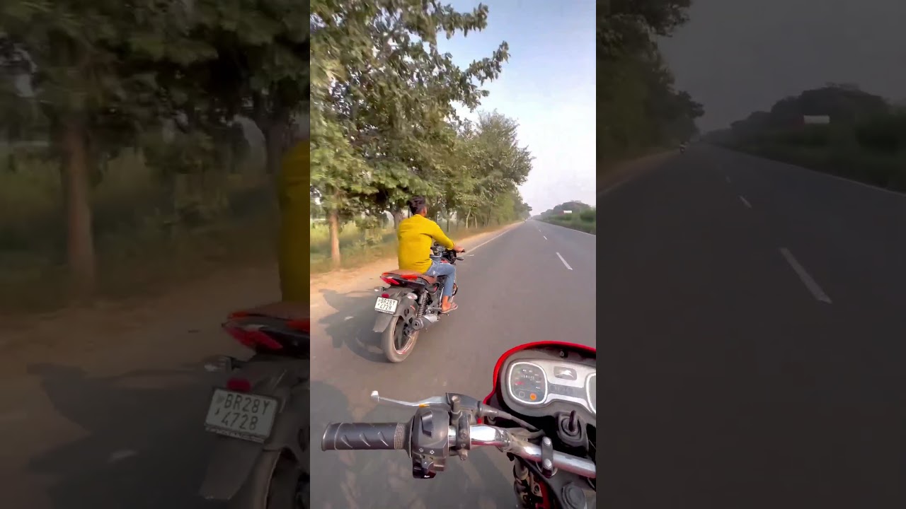 Pulsar 125 vs ￼ TVS Radeon 110 #race