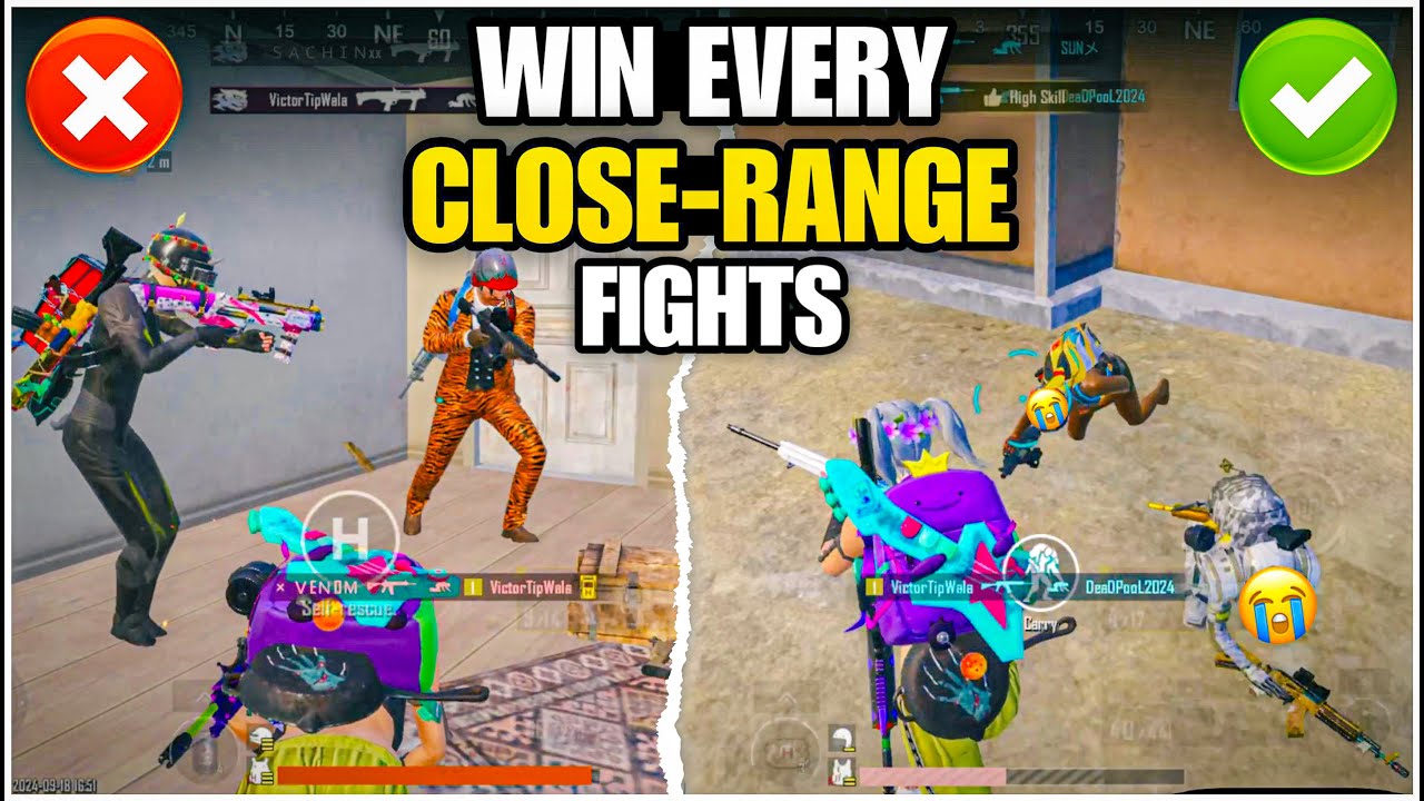 HOW TO IMPROVE CLOSE RANGE FIGHTS IN BGMI🔥BGMI CLOSE RANGE TIPS & TRICKS | Mew2.