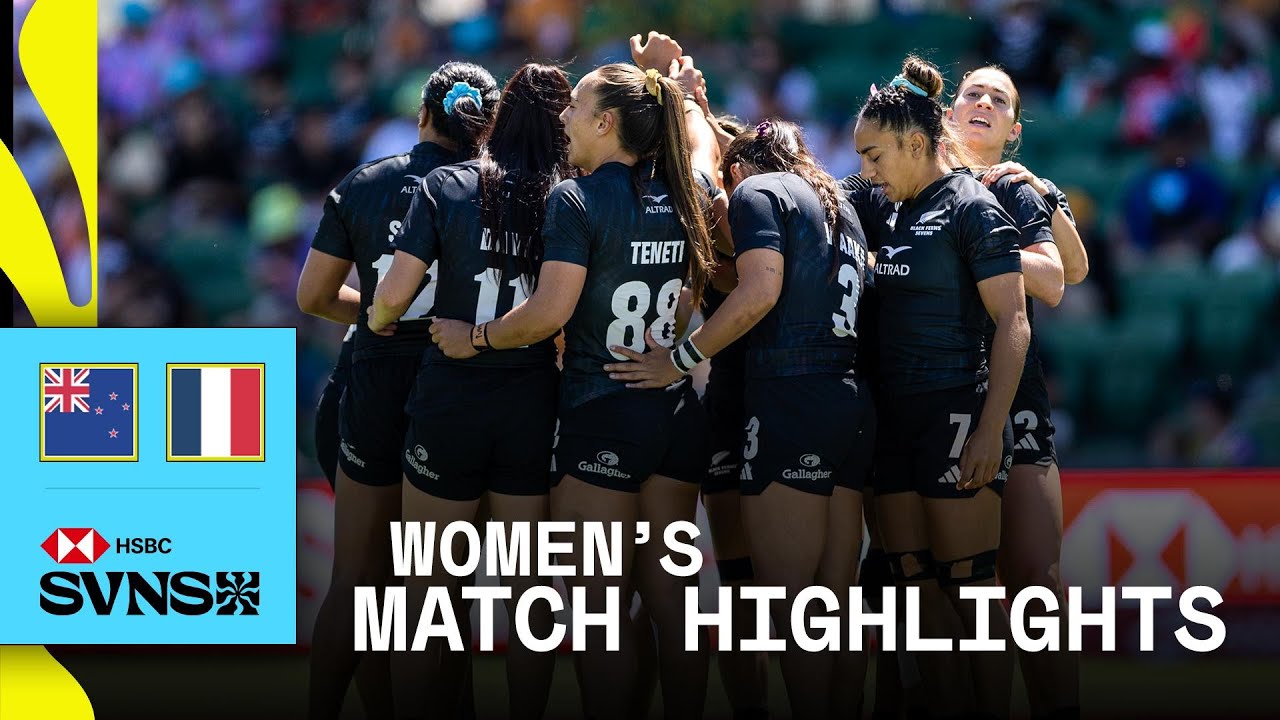 Black Ferns SURVIVE France scare 😮‍💨 | New Zealand v France| HSBC SVNS Perth 2026 | Match Highlights