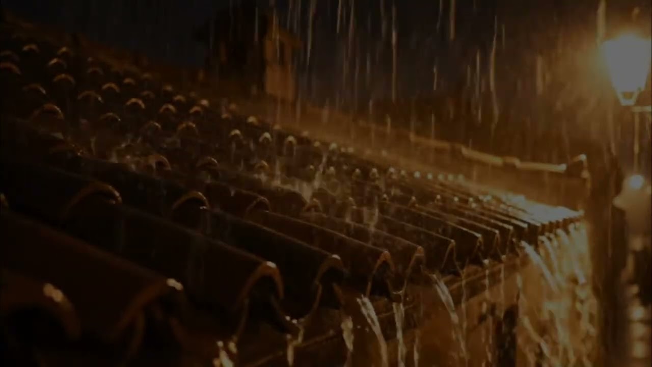 Adjusting to Sleep in 3 Minutes with Heavy Rain and Thunder on a Tiled Roof