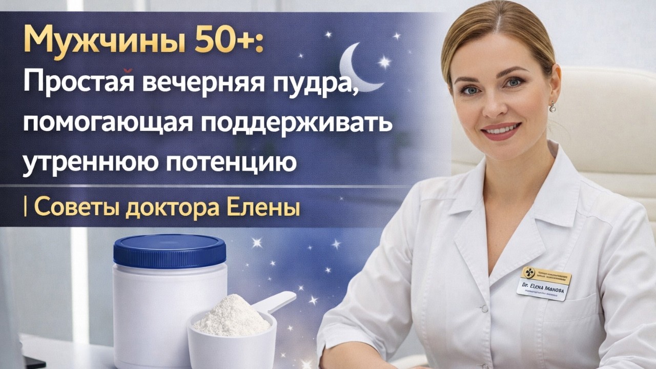 Мужчины 50+:Простая вечерняя пудра, помогающая поддерживать утреннюю потенцию | Советы доктора Елены