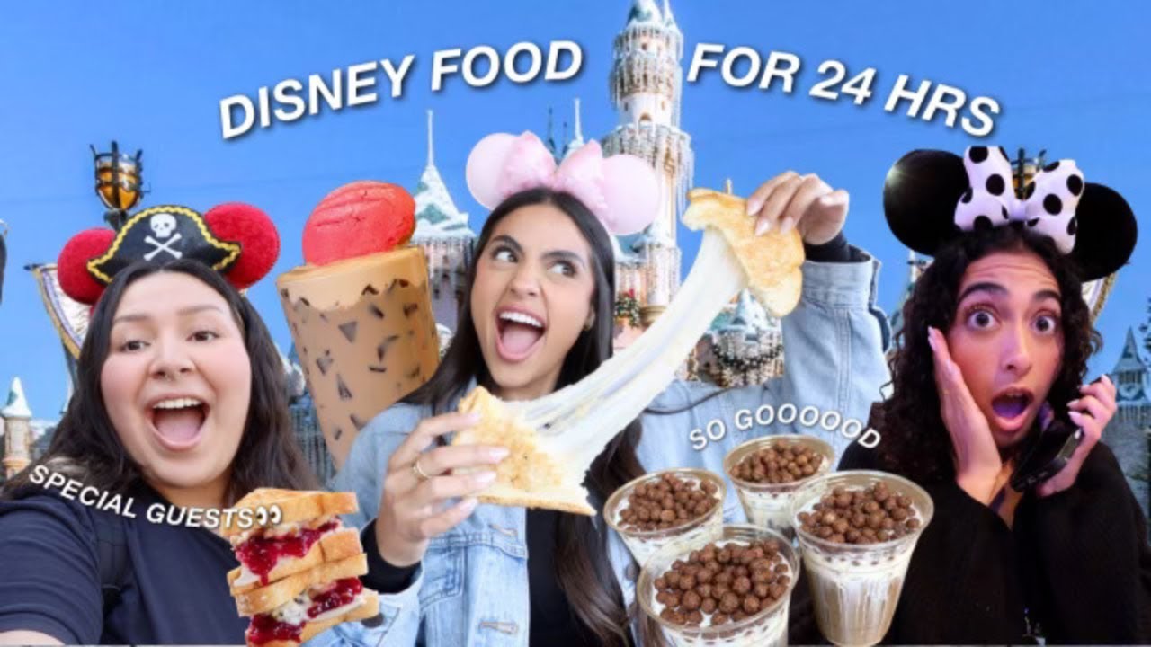only eating at DISNEYLAND for 24 HOURS?! *12 days of VLOGMAS* | the Aguilars