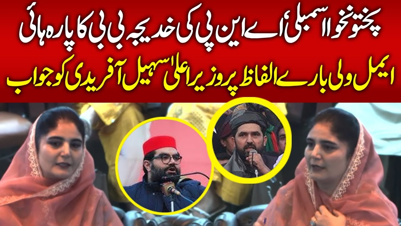 ANP's Khadija Bibi   Fiery Response to CM Afridi Over Aimal Wali Remarks | KP Assembly