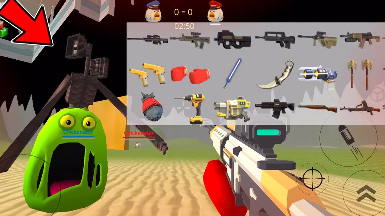 Chicken Gun Pro - Slime Monster & Siren Head