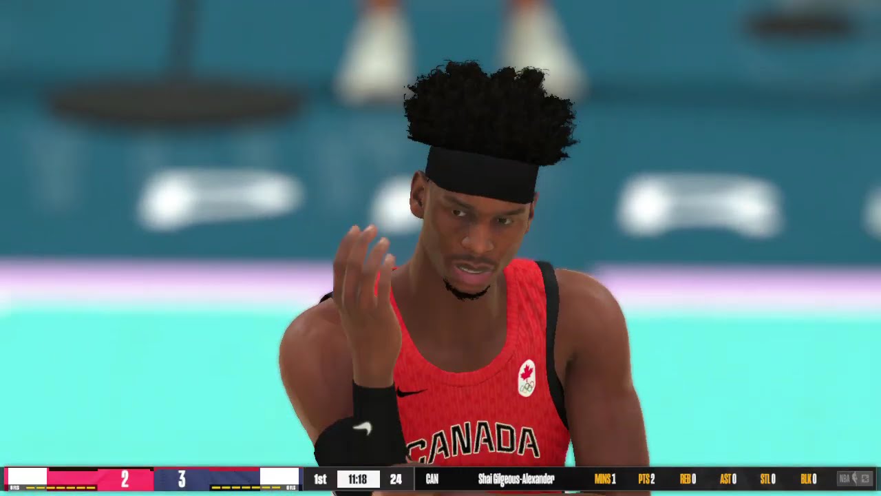 USA VS. CANADA  OLYMPICS 2024 NBA 2K23 MODDED ....Just a controller and a dream BLOWOUT!!!!