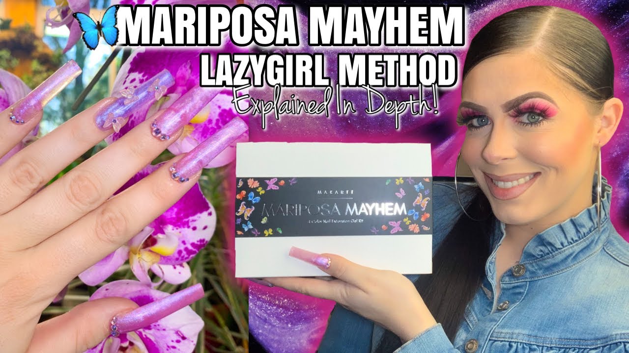 LazyGirl Method with Polygel for Beginners (Explained in Depth) 🦋MARIPOSA MAYHEM by Makartt🦋
