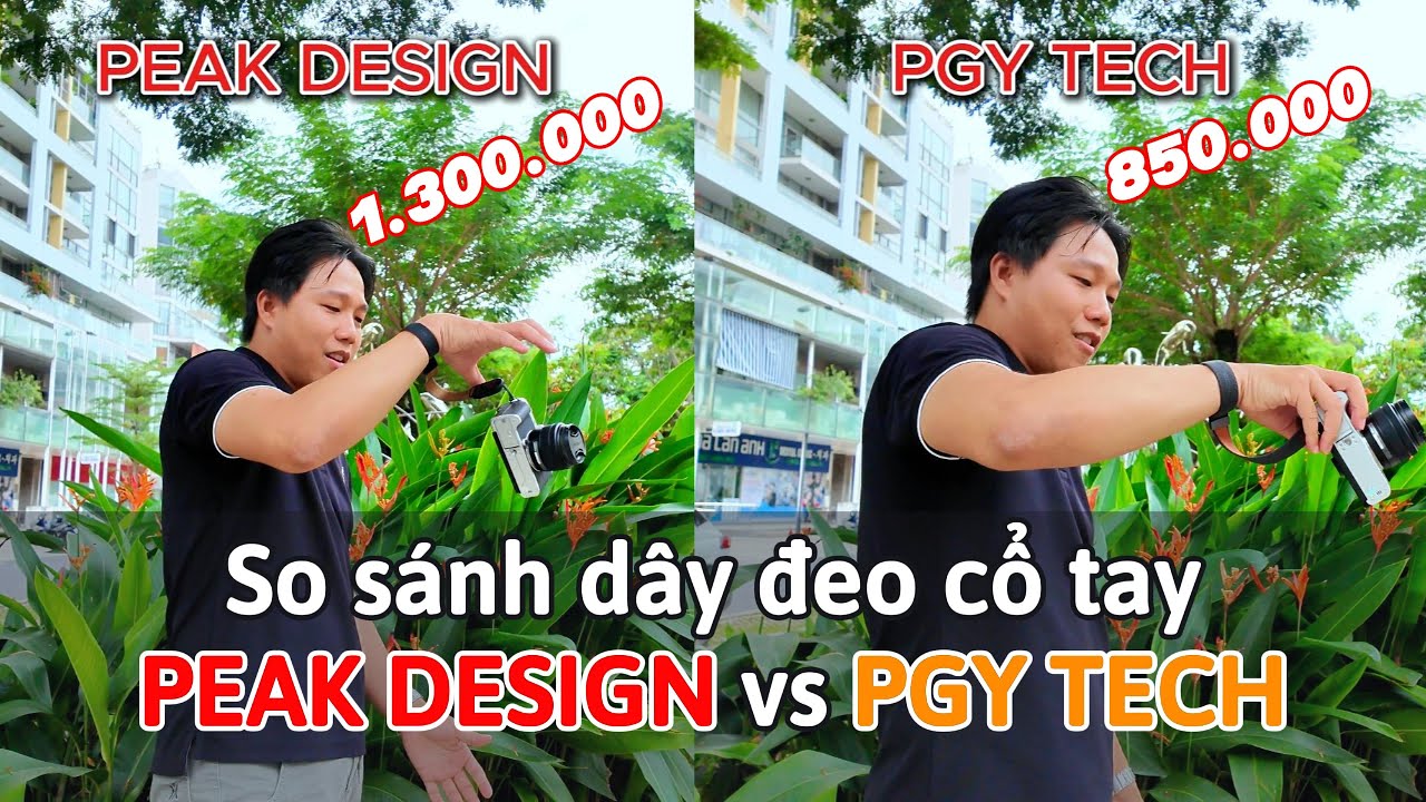 So sánh dây đeo cổ tay cho máy ảnh - #peakdesign vs #pgytech