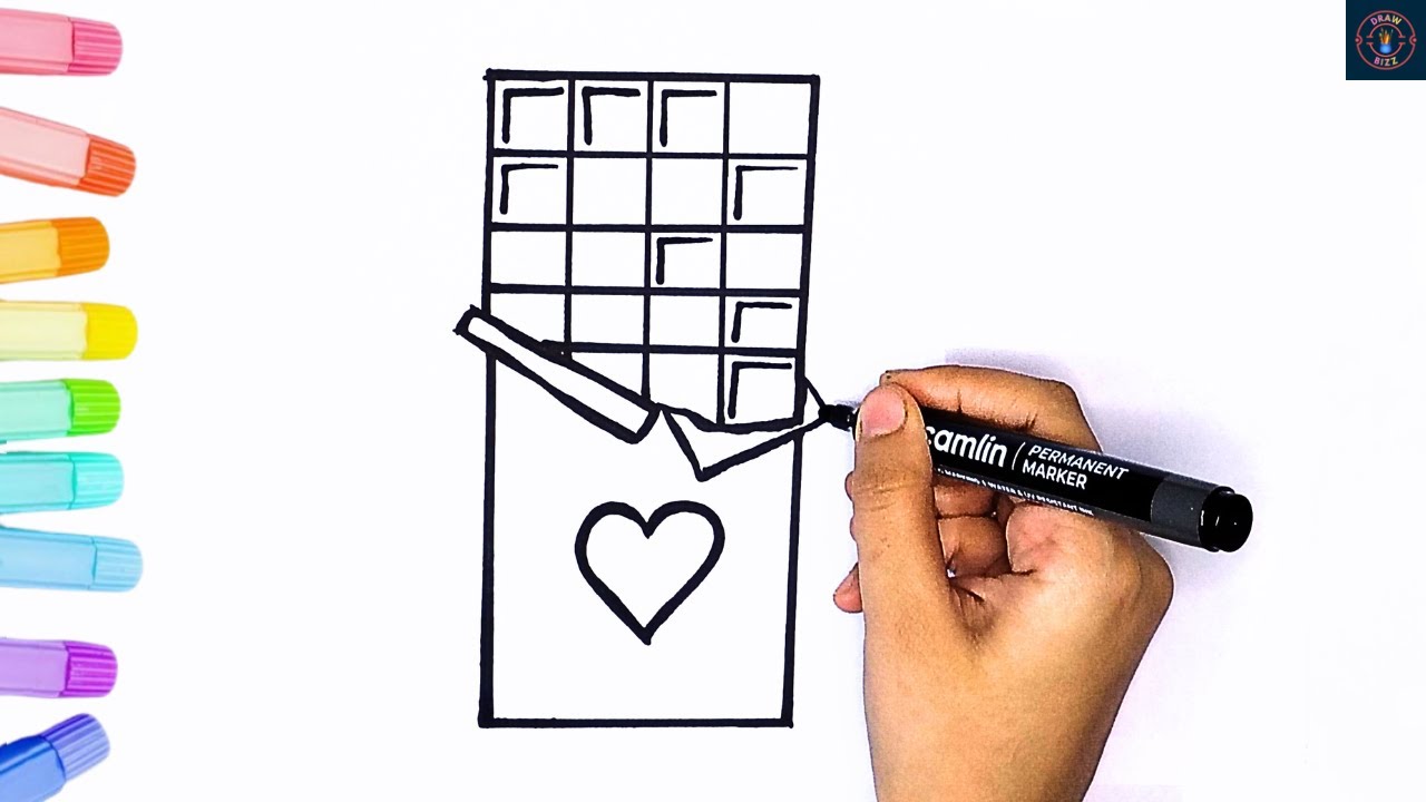 How To Draw a Chocolate | Easy Step By Step Tutorial