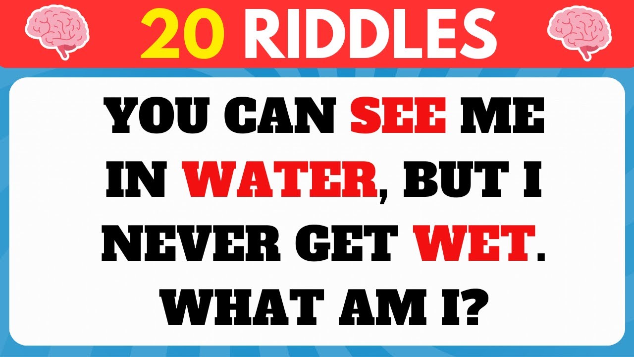 ONLY A GENIUS CAN SOLVE THESE RIDDLES 🧠✅ Brain Teasers & 20 Riddle Quiz