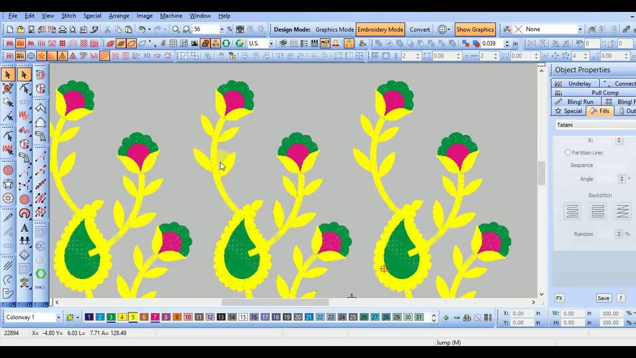 Wilcom Software Tutorial How to make embroidery design in -  E2