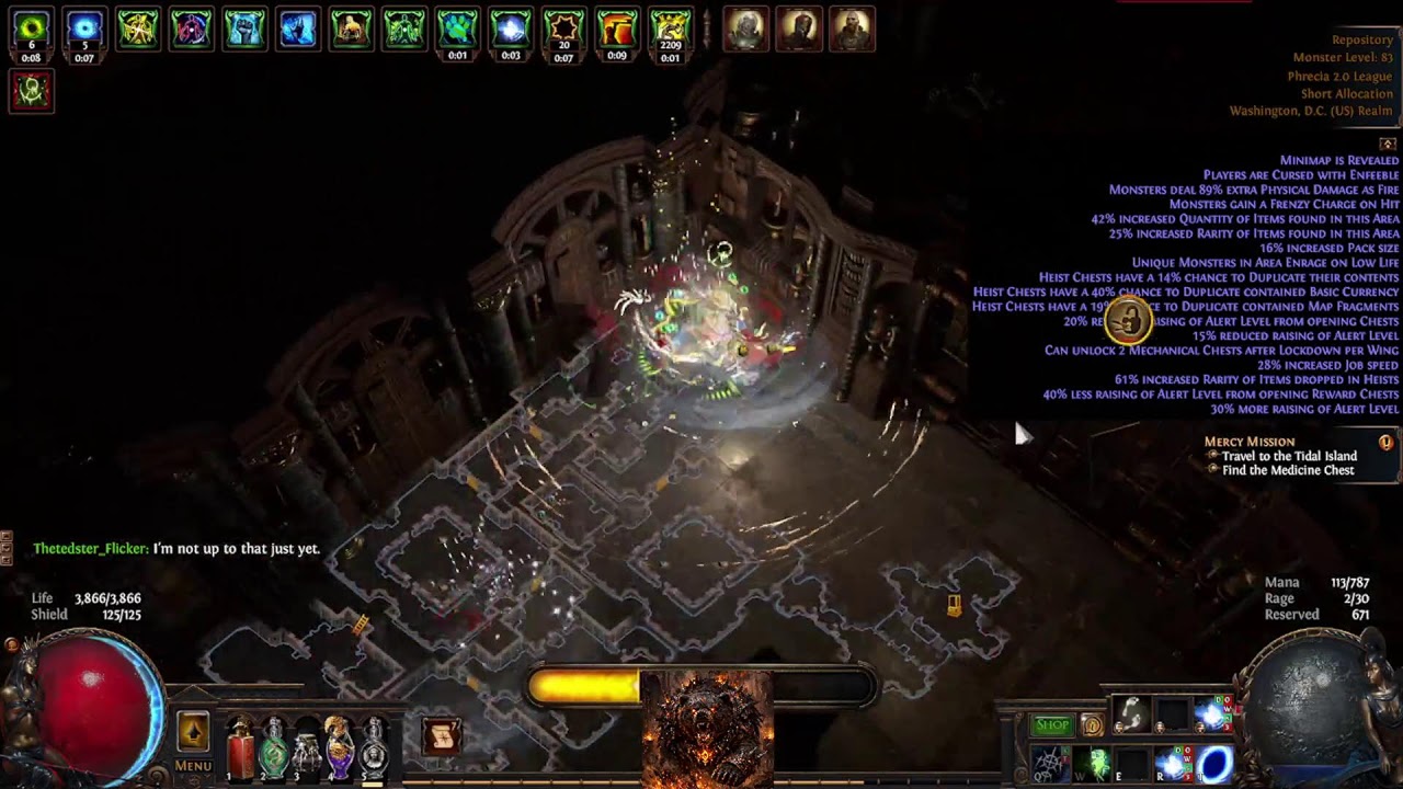 Path of Exile (Wildspeaker Flicker Strike) Heist until 100! POB: https://pobb.in/Y6JogEdVr_jK