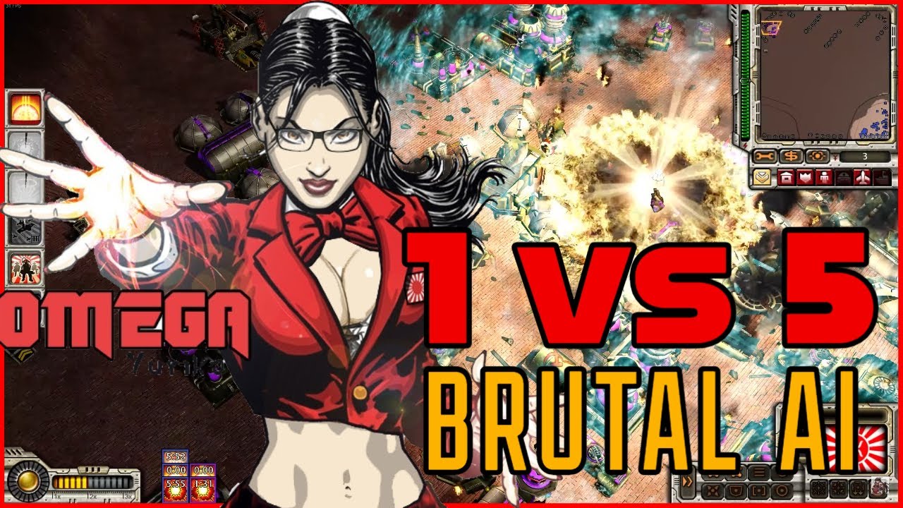 Red Alert 3 - Empire of the Rising Sun (Japan) vs 5 - BRUTAL AI (ENHANCED AI MOD) | FFA
