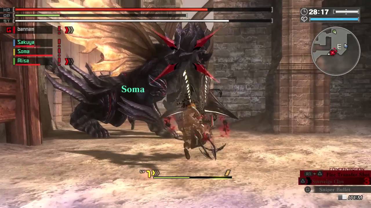 God Eater: Resurrection - Battle Gameplay