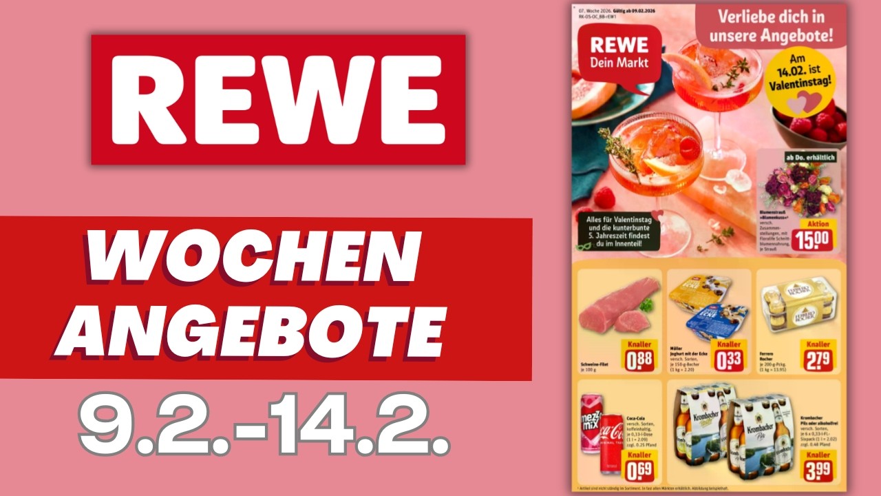 REWE Prospekt aktuell 📄 Exklusive Rabatte & App-Highlights! Angebote ab Montag 9.2.2026.