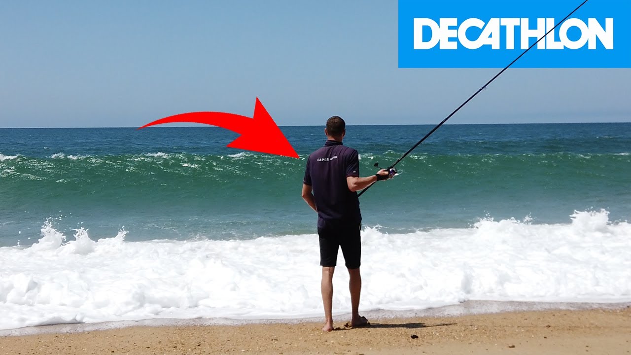 PÊCHE en SURFCASTING avec un CHAMPION DU MONDE (matériel décathlon) CAPERLAN SW