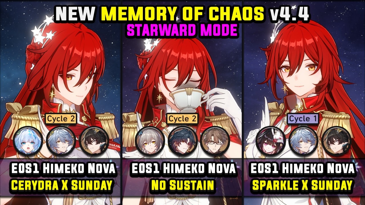E0S1 Himeko Nova AGAINST all the MoC BOSSES! Memory Of Chaos Starward Mode 4.4