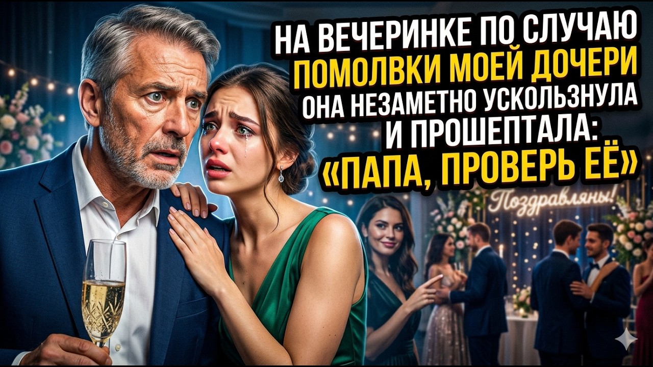 На вечеринке по случаю помолвки моей дочери она незаметно ускользнула и прошептала: «Папа, проверь е