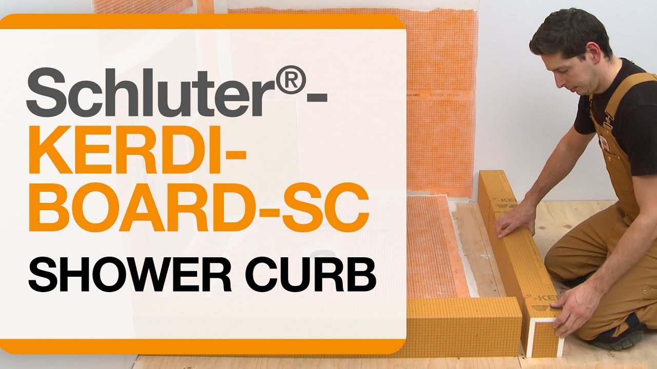 How to install a shower curb: Schluter&reg;-KERDI-BOARD-SC