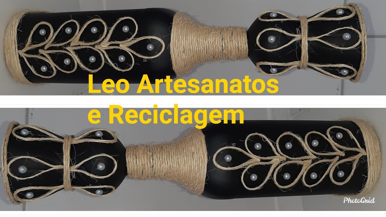 Garrafa decorada com corda de sisal #facaevenda #facavocemesmo