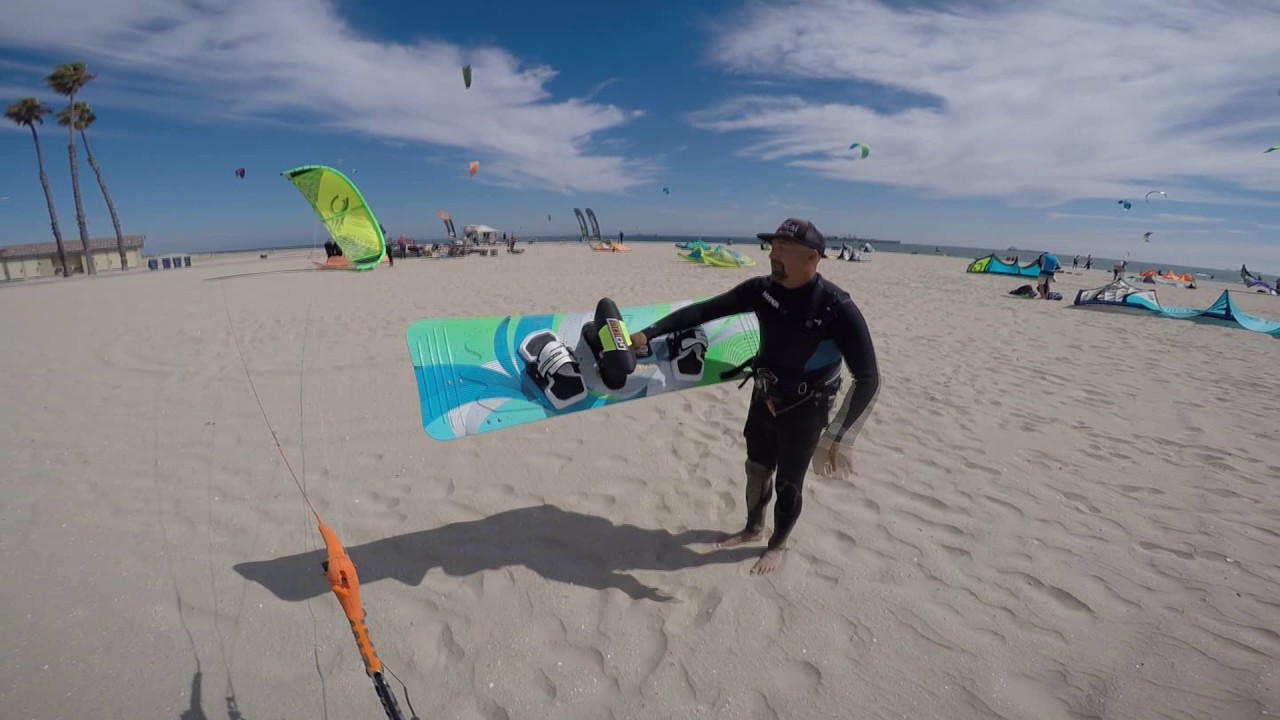 Learn how to Kiteboard at Belmont Shore Kite Beach in Long Beach California Cabrinha Contra Litewave