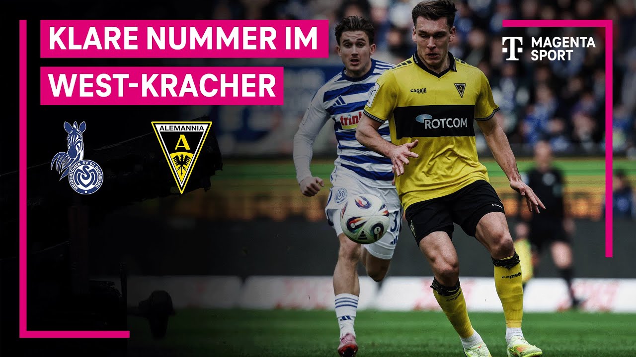 MSV Duisburg – Alemannia Aachen, Highlights mit Live-Kommentar | 3. Liga | MAGENTA SPORT
