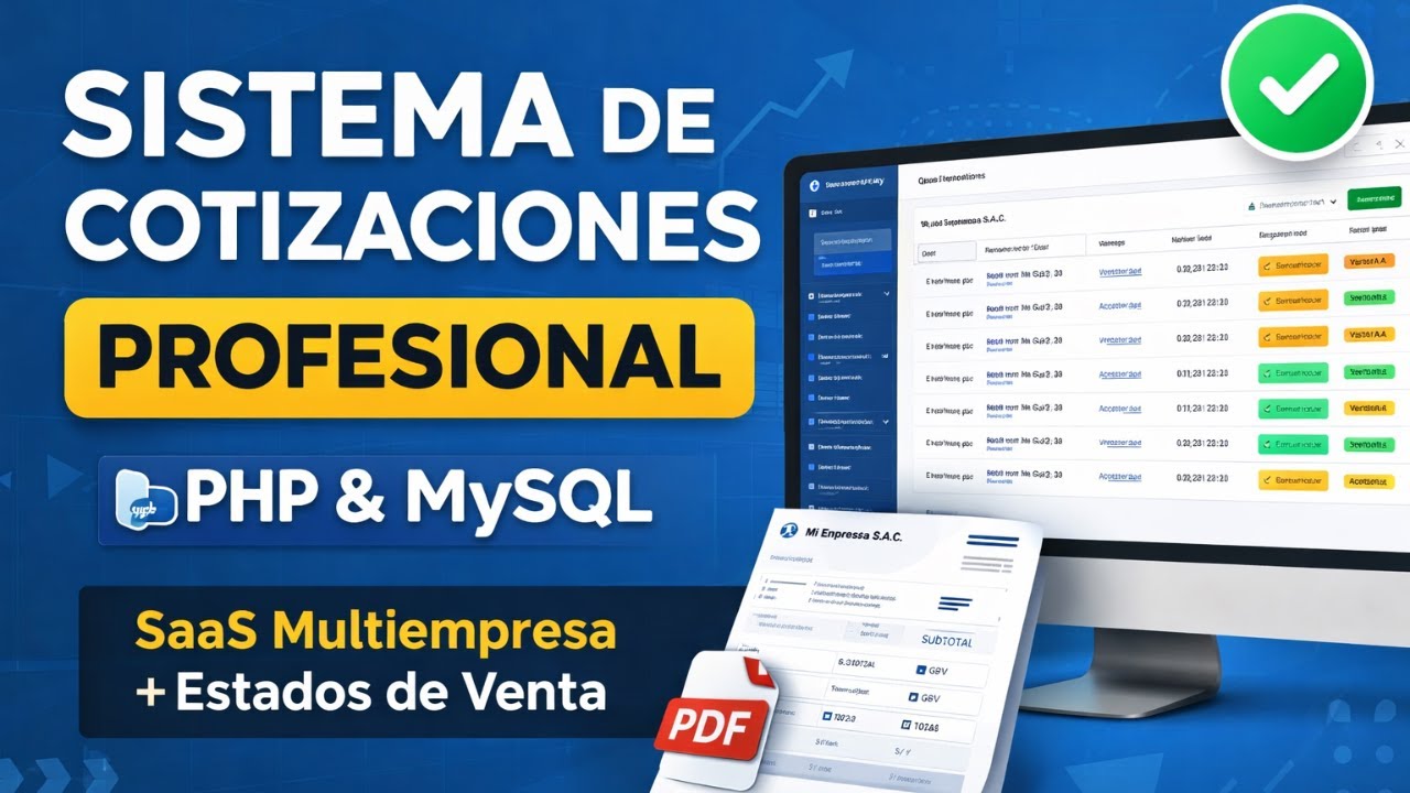 Sistema de Cotizaciones Profesional en PHP y MySQL | 2026