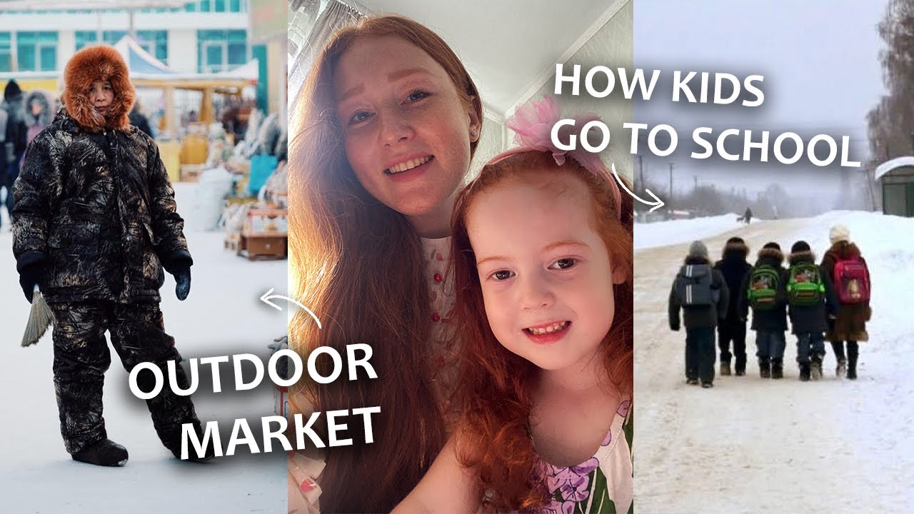 Day in the life during winter in the Urals of Russia | What we wear outdoors in Perm city