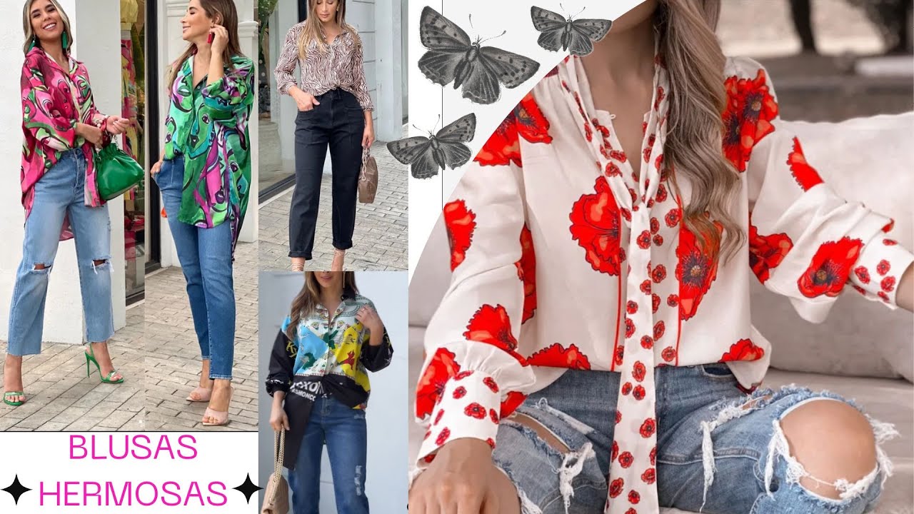 BLUSAS ESTAMPADAS con JEANS 👉 en tus Outfits Favoritos 💋