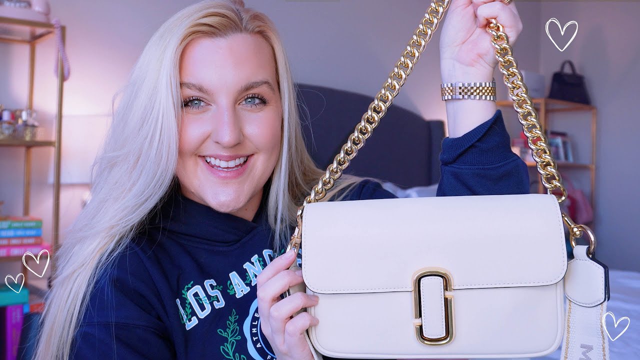 What's In My Purse!? The J Marc Shoulder Bag in Cloud White by Marc Jacobs