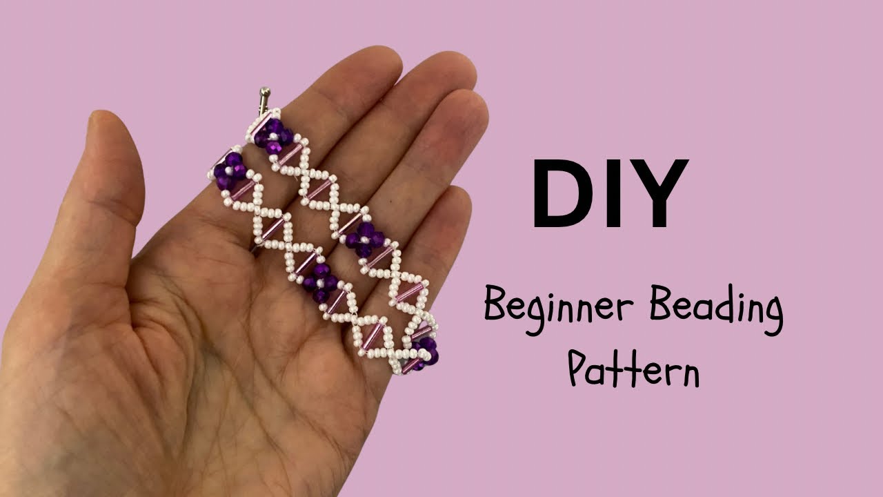 Beaded bracelet tutorial. How to make jewelry with beads. 
