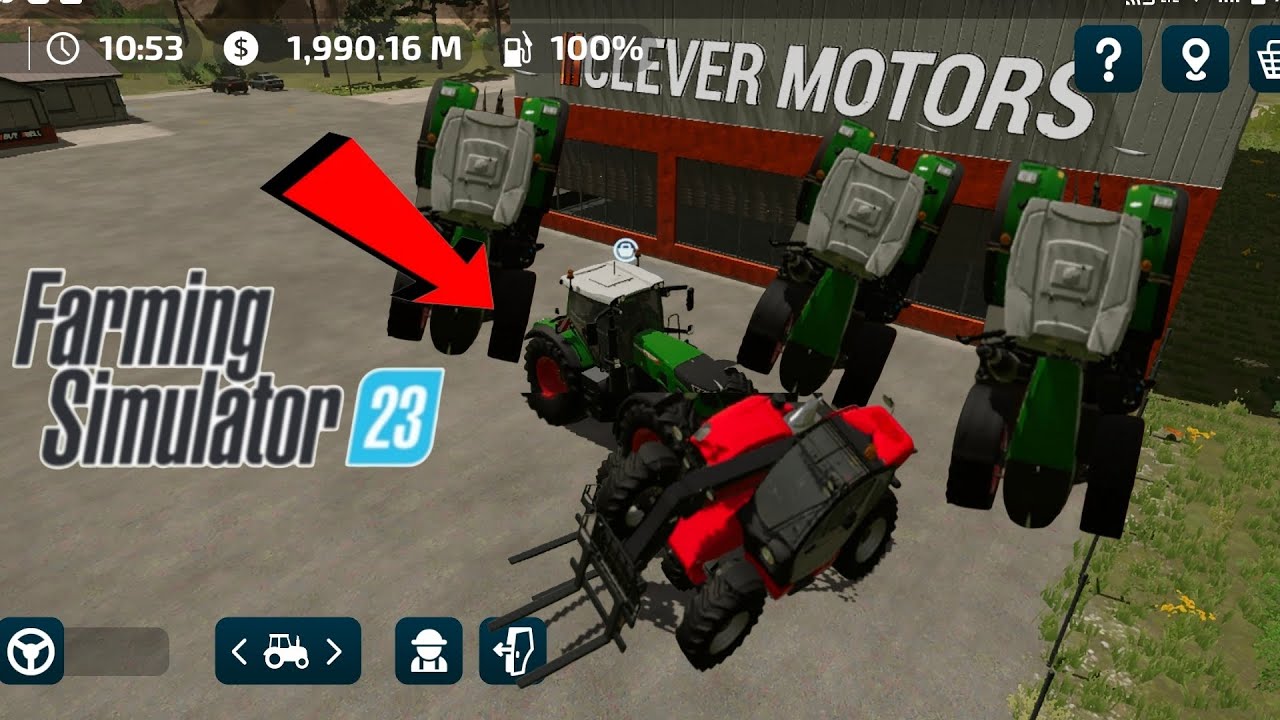 Tractor fight in FS 23 game.