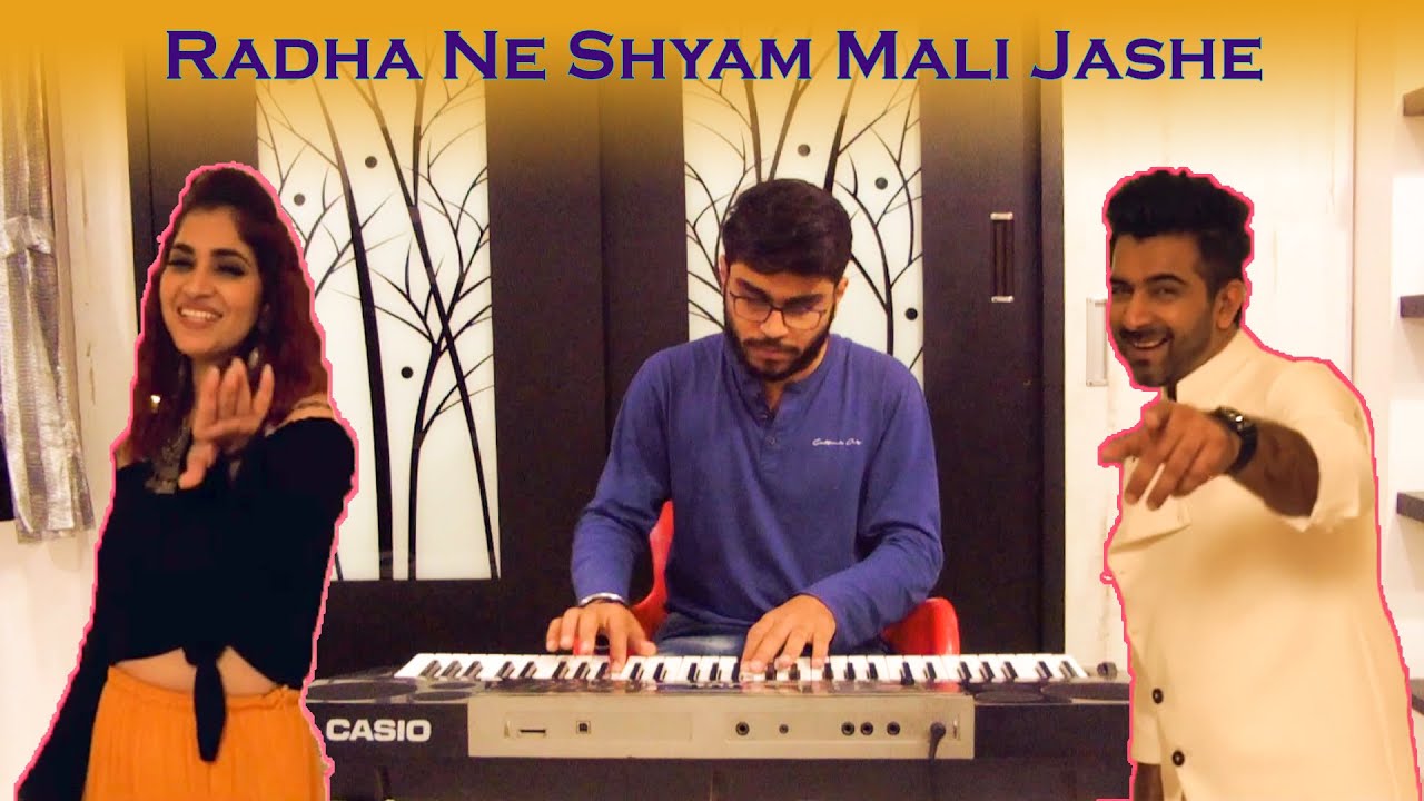 Radha Ne Shyam Mali Jashe Keyboard-piano cover instrumental Gujarati Song Sachin-Jigar Shruti Pathak