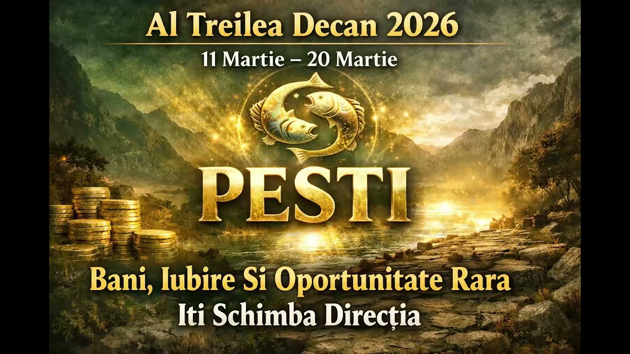 ♓Horoscop PESTI Al Treilea Decan 2026-Bani, Iubire Si Oportunitate Rara Iti Schimba Directia