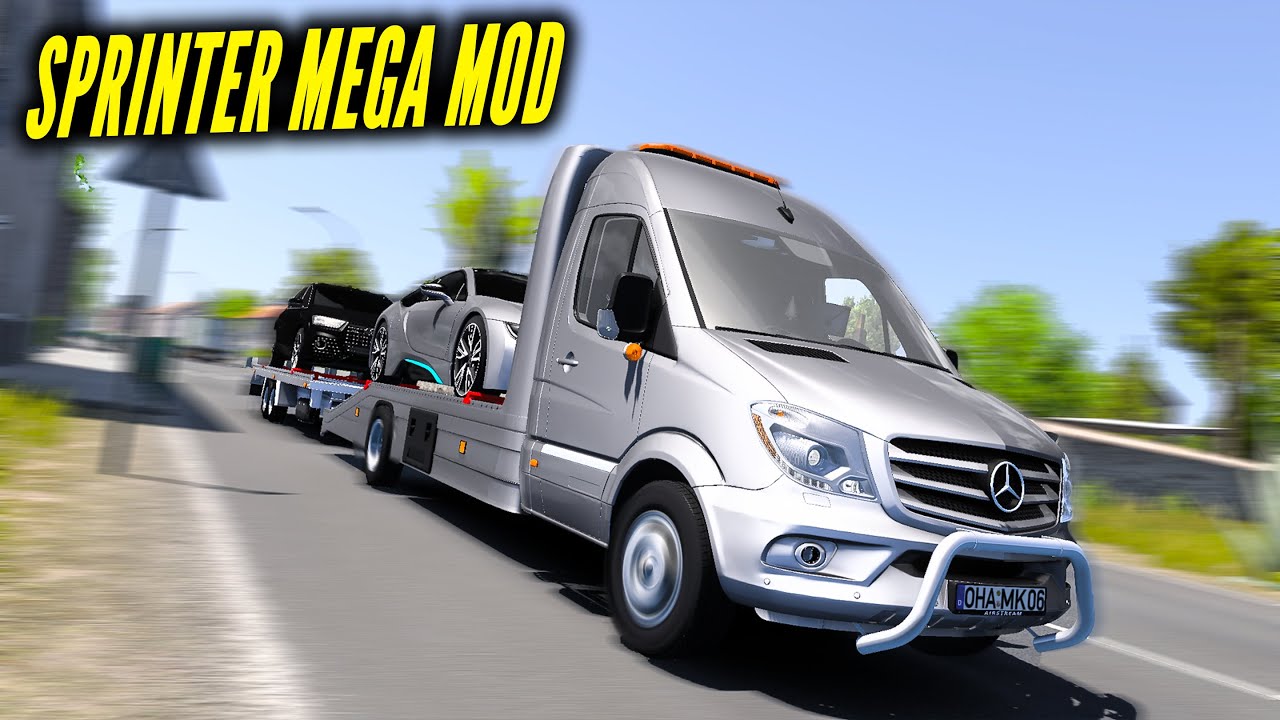 Mercedes-Benz Sprinter Mega Mod v2 For ETS2 1.50 | ETS2 1.50 MODS