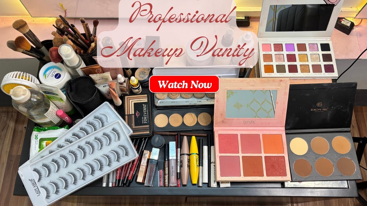 MY BRIDAL MAKEUP VANITY|| PROFESIONAL MAKEUP PRODUCTS#makeupartist#makeup#makeupproducts 