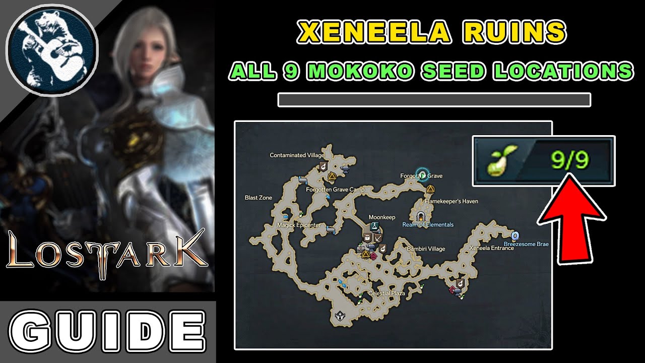All 9 Xeneela Ruins Mokoko Seeds Location in Lost Ark | Rohendel Map Locations Guide