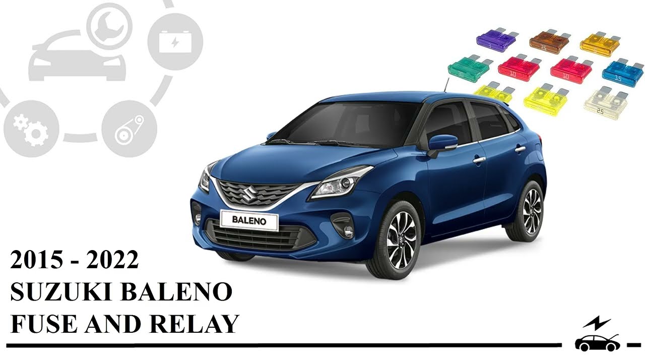 Fuse Box Diagram Suzuki Baleno 2015 - 2022 relay with assignment and location