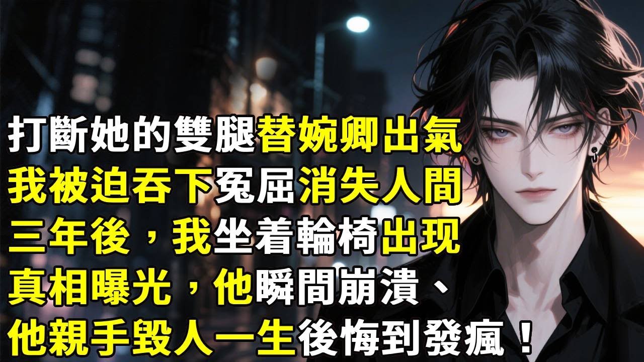 打斷她的雙腿替婉卿出氣，我被迫吞下冤屈消失人間。三年後，他跪在我輪椅前，真相曝光瞬間崩潰：「當年你若信我一次，她根本不配踩碎我一生。」#心月言情 #故事頻道 #故事分享 #小說
